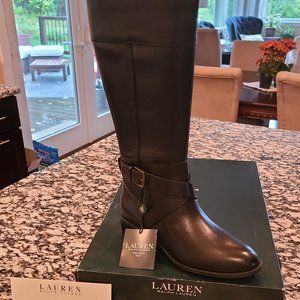 NEW Ralph Lauren Wide Calf Riding Boots